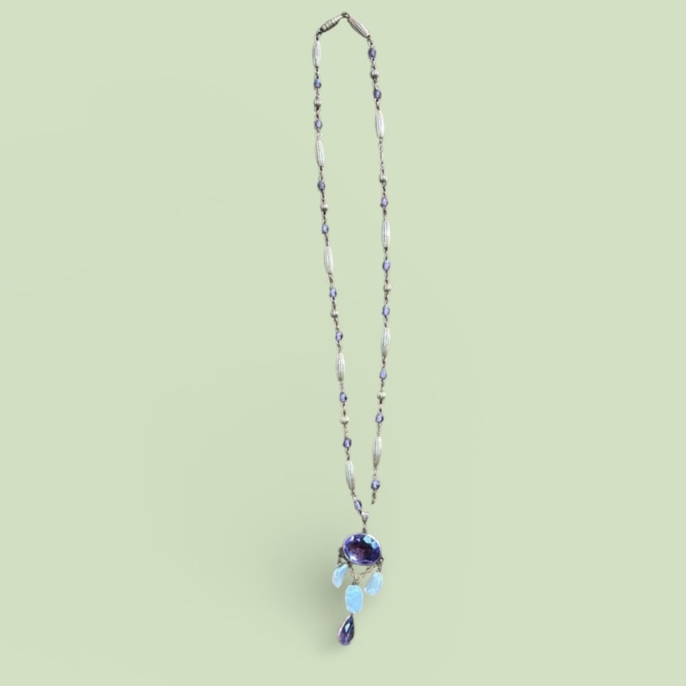 Antique Purple and White Necklace